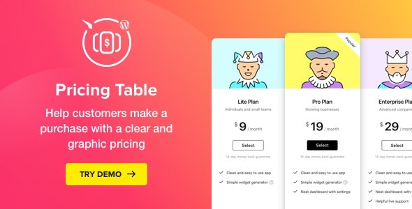 Elfsight WordPress Pricing Table Plugin v2.6.1 [NFIX] - 精美定价表格插件