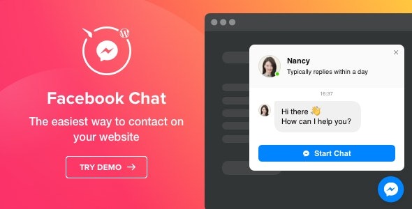 Elfsight Facebook Chat v1.2.1 Plugin - WordPress网站Facebook聊天插件
