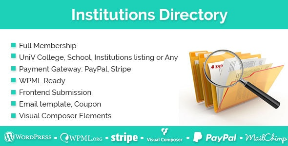 Institutions Directory v1.3.3 - 机构目录WordPress插件