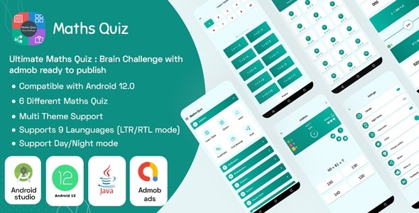 Ultimate Maths Quiz v1.7 数学脑力挑战游戏 Admob广告支持即用型