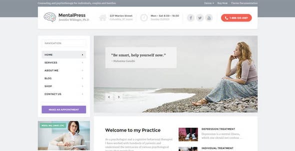 ProteusThemes v1.11.8 MentalPress - 专业心理健康WordPress主题