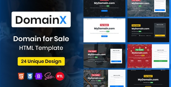 DomainX v2.0 HTML模板 - 域名销售专用模板