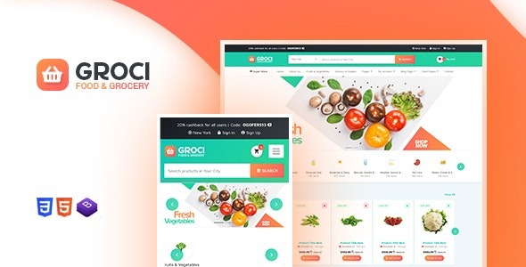 Groci v2.2.5 有机食品和杂货市场WordPress主题