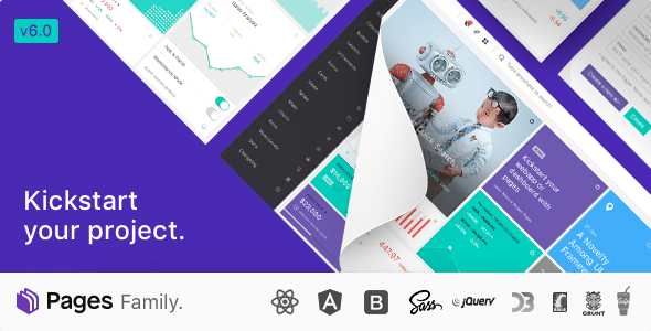 Pages v6.0.1 Admin Dashboard Template - 高效后台管理仪表盘模板