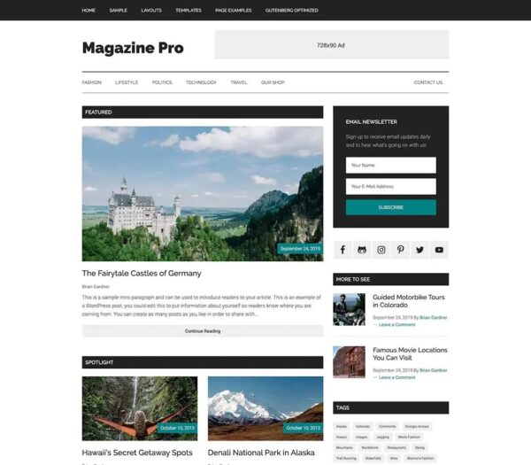 StudioPress Magazine Pro v3.7.2 Genesis WordPress主题 - 专业杂志风格网站设计