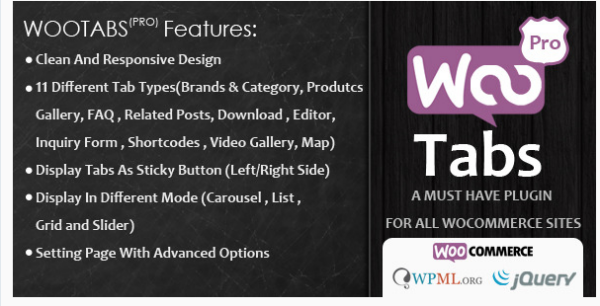 Woocommerce Tabs Pro: Extra Tabs for Product Page v.4.2 Download - WooCommerce产品页额外标签插件下载