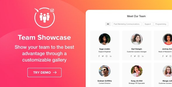 Elfsight Team Showcase v1.3.1 – WordPress团队展示插件