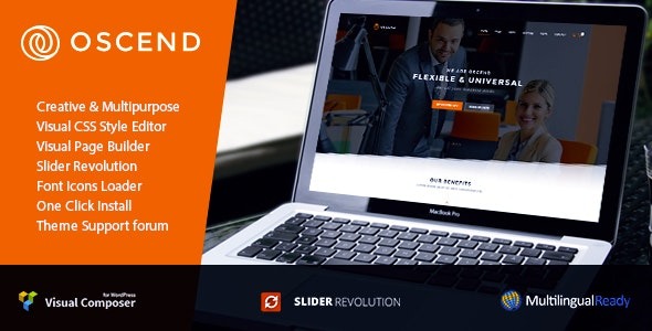 Oscend pluse v2.3.6 WordPress主题 - 多功能响应式网站模板