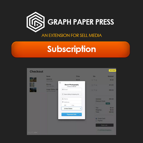 Graph Paper Press Sell Media Subscription v1.0.3 - 媒体订阅销售插件