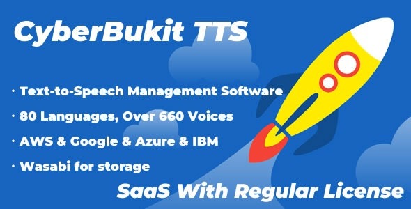 CyberBukit TTS v1.0.5 Text to Speech - 文本转语音SAAS解决方案
