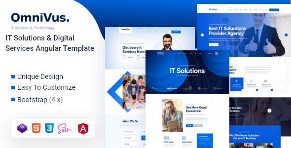 Omnivus v1.0 IT解决方案与数字服务Angular模板
