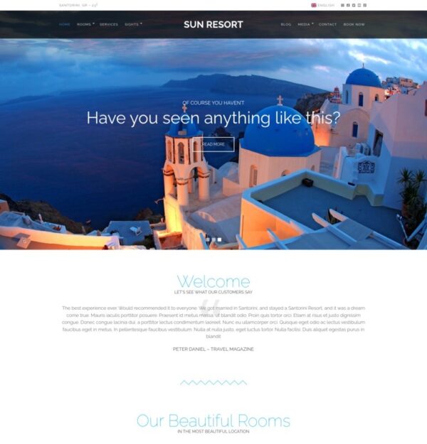 Sun Resort v1.7.1 CSSIgniter主题 - 度假村酒店WordPress主题