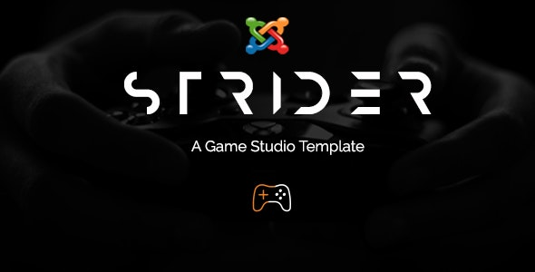Strider v1.0 - 一款适用于游戏工作室的Joomla模板，带页面构建器