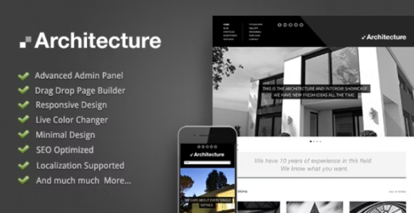 Architecture v1.2.3 WordPress主题 - 建筑类网站设计模板