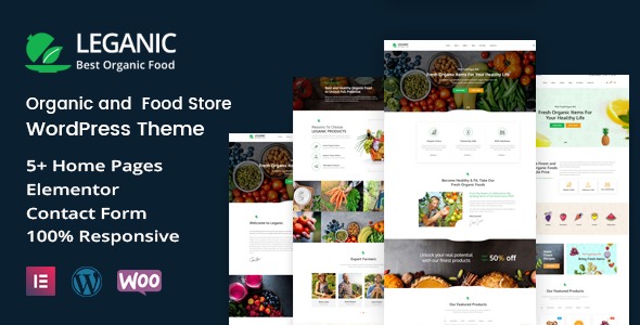 Leganic v1.8 有机食品商店WordPress主题 - 健康食品电商网站模板