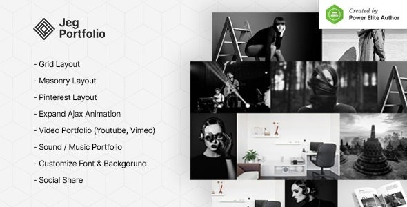 Jeg Portfolio v1.0.2 WordPress响应式作品集和画廊插件