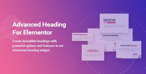 Advanced Heading and Animated Text for Elementor v1.0.4 - Elementor高级标题和动画文本插件