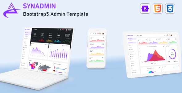Synadmin – Bootstrap 5 后台管理模板 2023 最新版