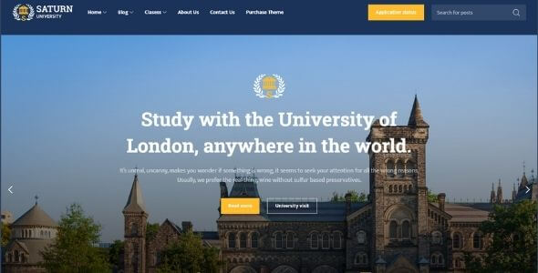 Saturn (v1.3.0) 大学和教育 WordPress 主题 [已激活] 下载