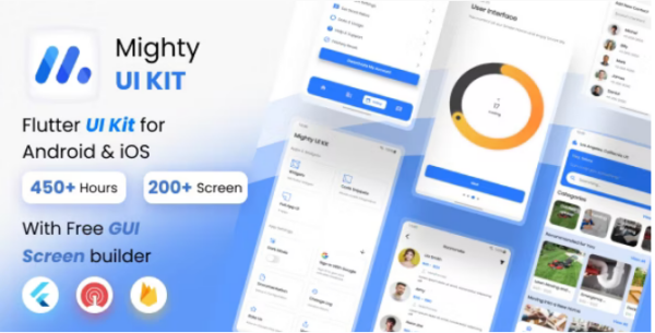 MightyUIKit Flutter 2.0 UI Kit with Screen Builder v3.13.0 - 强大的Flutter UI套件与屏幕构建器