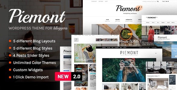 Piemont v2.4 旅行与生活方式 WordPress 博客主题