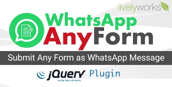 WhatsApp AnyForm (v2.0.0) 提交表单作为WhatsApp消息 - WhatsApp联系表单 - jQuery插件