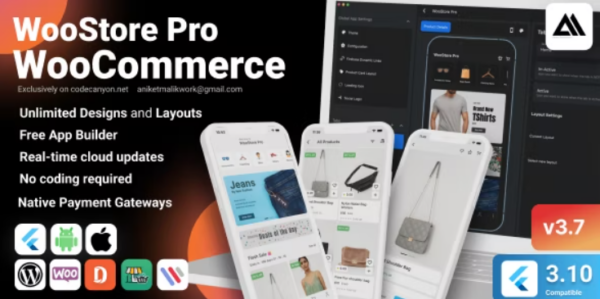 WooStore Pro WooCommerce v3.7.0 完整Flutter电子商务应用 - 高效移动电商解决方案