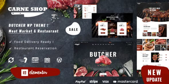 Carne (v1.3) 肉铺与肉类餐厅WordPress主题