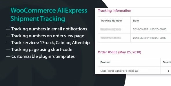 WooCommerce AliExpress Shipment Tracking v1.1.11 - WooCommerce AliExpress 物流跟踪插件