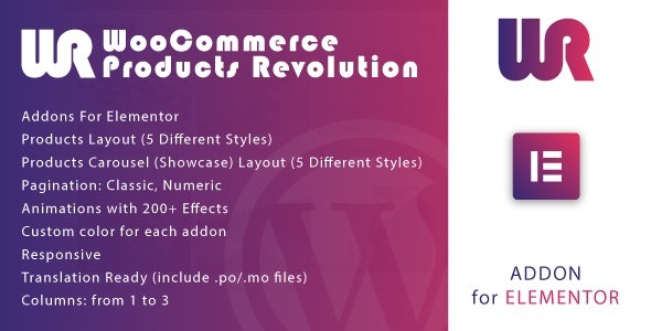 WooCommerce Products Revolution Tab for Elementor v1.0 - Elementor的WooCommerce产品革命标签插件