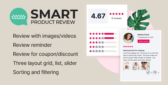 Smart Product Review For WooCommerce v2.0.3 - WooCommerce智能产品评论插件