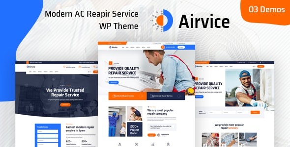 Airvice v1.1.6 – 空调维修服务WordPress主题