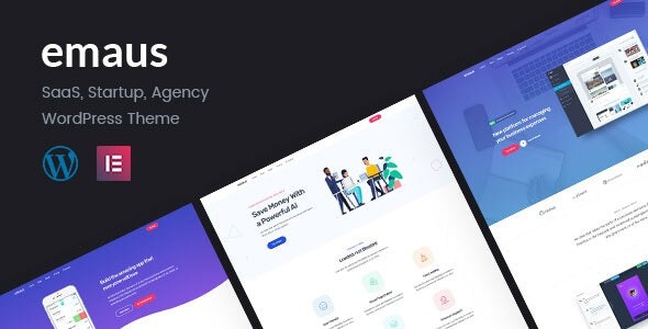 Emaus v1.4.3 SaaS应用和初创企业Elementor主题 - 专为SaaS和初创公司设计的WordPress主题