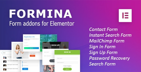 Formina (v1.0.11) Elementor表单插件 - 强大的Elementor表单扩展工具
