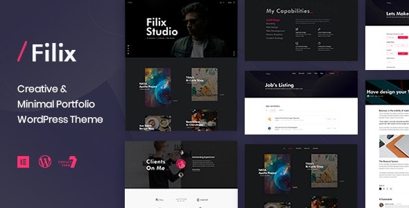 Filix v1.3.2 创意简约作品集WordPress主题