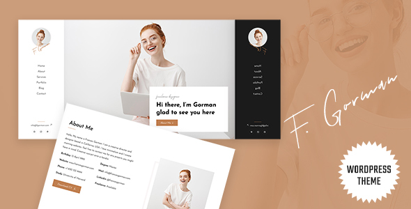 Gorman v2.1.0 个人作品集WordPress主题 - 创意设计师与摄影师首选
