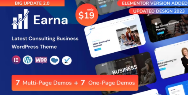 Earna v1.1.1 Consulting Business WordPress Theme - 专业咨询业务WordPress主题