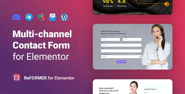 ReFormer v1.0.2 Multichannel Contact Form for Elementor - Elementor多通道联系表单插件