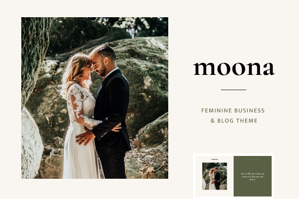 Moona v3.2.5 女性商业与博客主题 - 优雅婚礼摄影博客Elementor模板套件