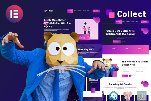 Collect – NFT设计机构服务Elementor模板套件