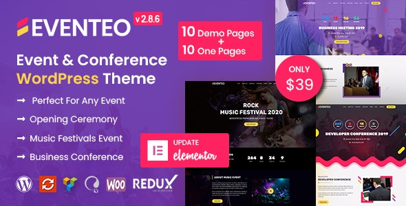 Eventeo v2.8.4 活动与会议WordPress主题 - 专业活动管理解决方案