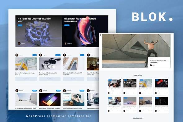Blok – 博客与杂志Elementor模板套件