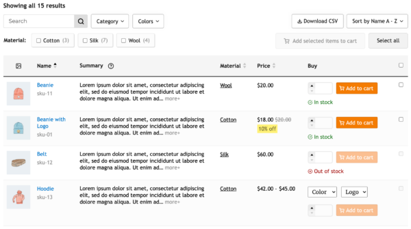 WooCommerce Product Table PRO (v2.5.0) WC Product Table - 专业产品表格插件