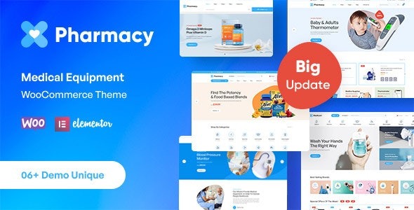 Pharmacy v5.1.0 WooCommerce WordPress响应式主题 - 药店电商网站模板