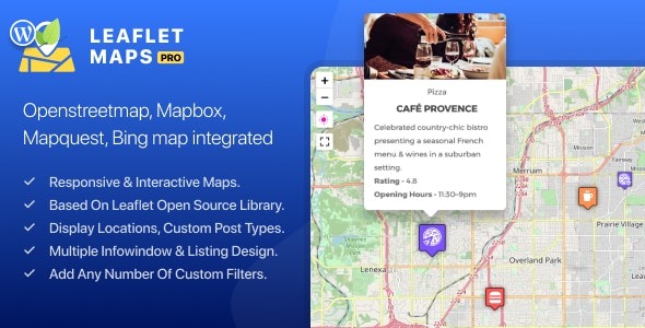 WP Leaflet Maps Pro v1.0.9 - 专业WordPress地图插件，轻松创建交互式地图
