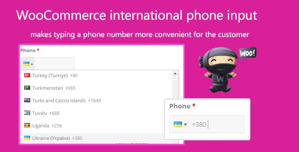 WooCommerce international phone input (v2.1.5) - WooCommerce国际电话输入插件
