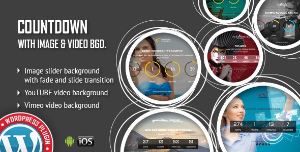 CountDown With Image or Video Background v1.5 - 带图片或视频背景的倒计时WordPress插件