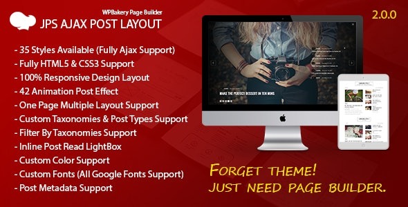 JPS Ajax Post Layout v2.0.0 Addon For Visual Composer - 增强Visual Composer的Ajax文章布局插件