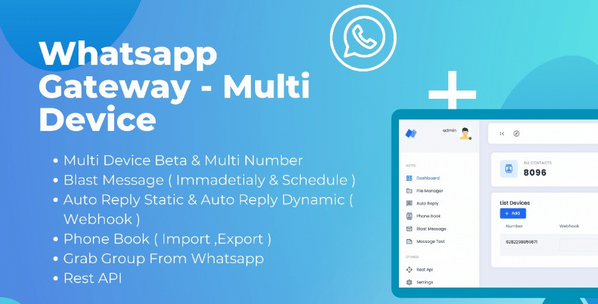 Wa Gateway Multi device BETA MPWA MD v5.5.0 [NFIX] - 多设备WhatsApp网关插件
