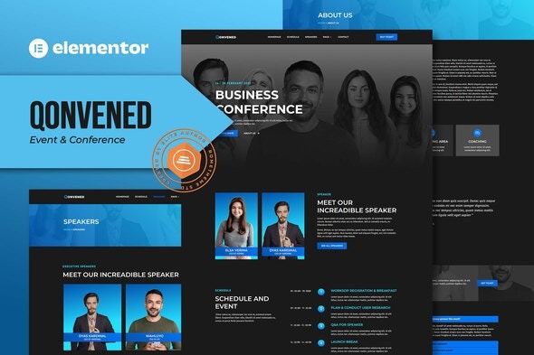 Qonvened – Event & Conference Elementor Template Kit - 活动与会议Elementor模板套件